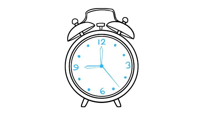 How to draw an alarm clock